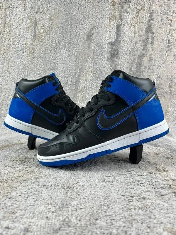 Nike Retro Dunk High Black Navy Blue Camo Royal Sneakers Size 40EU